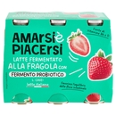 Amarsi è Piacersi Latte Fermentato alla Fragola con Fermento Probiotico 6 x 100 g